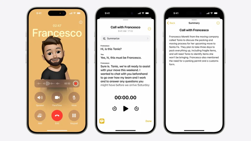 iOS 18 Call Rrecording